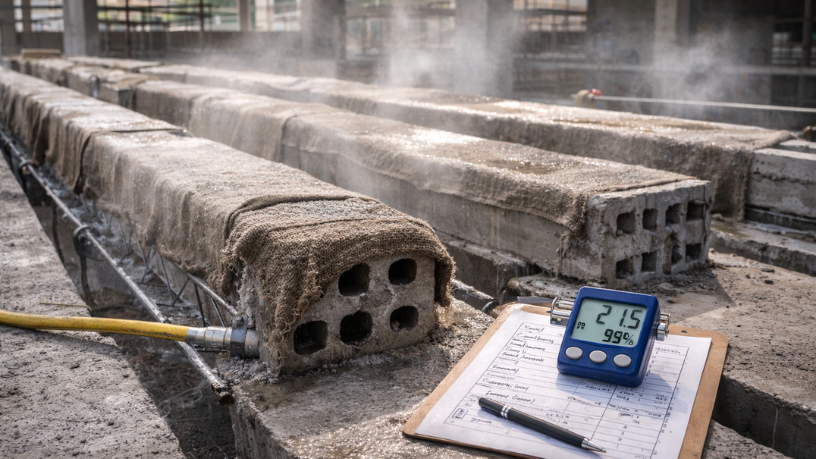 Valderci Malagosini Machado explains how proper concrete curing directly influences the strength, durability, and performance of structural elements.